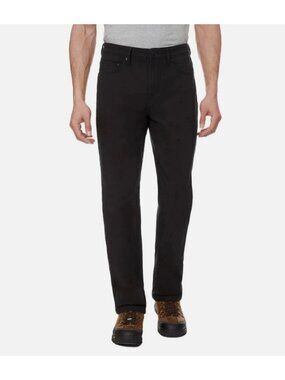 CAT Men's 32x32 Fleece Lined Canvas Pants Black Durable Workwear K1381